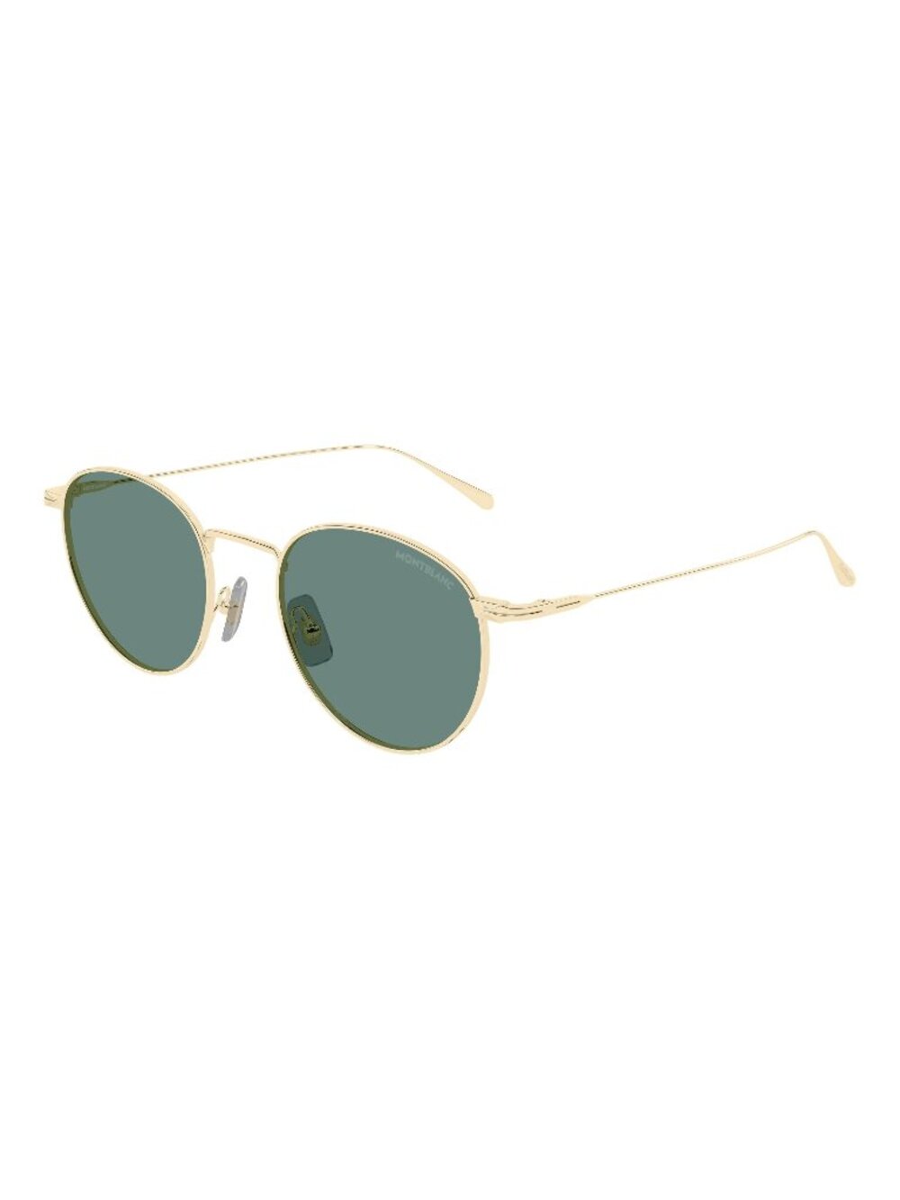 New Montblanc Men's Sunglasses Gold Green Lens Metal Frame MB0473S 004 50
